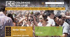 Desktop Screenshot of coloradocollege.edu